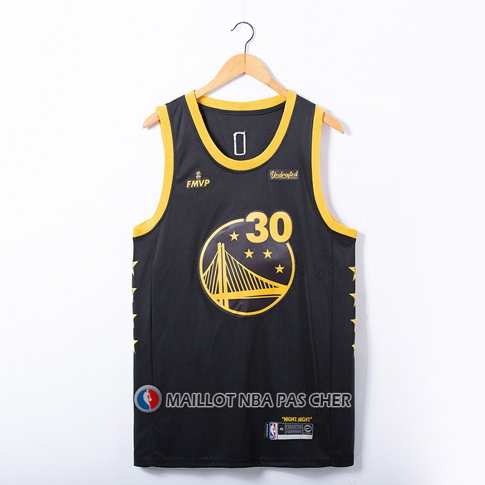 Maillot Golden State Warriors Stephen Curry NO 30 Fmvp 2022 Noir